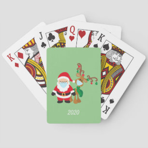 Baralho Máscara Facial de Natal Papai Noel e Rena 2020