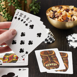 Baralho Máscara Tiki Tribal Estilo Polinésio