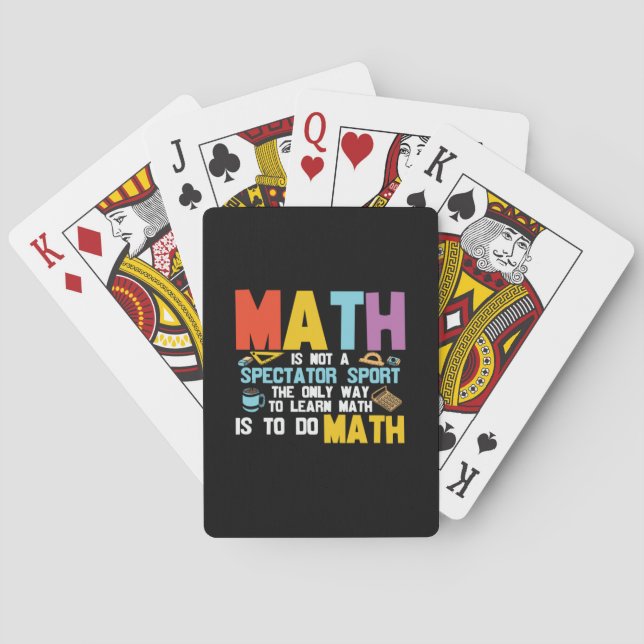Baralho Matemática De Professores De Matemática Não É Um E (Verso)