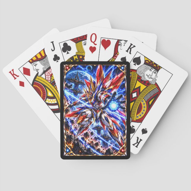 Baralho Mecha Warrior: Cartas de Jogar Nova Commander (Verso)