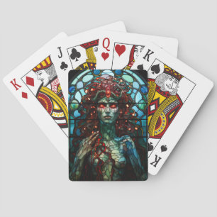 Baralho Medusa - Estilo de Tiffany da Janela de Vidro Este