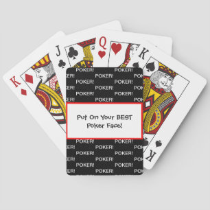 Baralho Melhor Face de Poker Vermelho Preto Branco