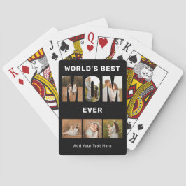 Baralho Melhor Mãe do Mundo Personalizado 6 Fotos Preto