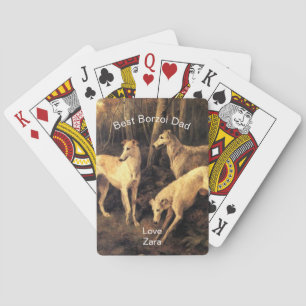Baralho Melhor Pai Borzoi Personalizado