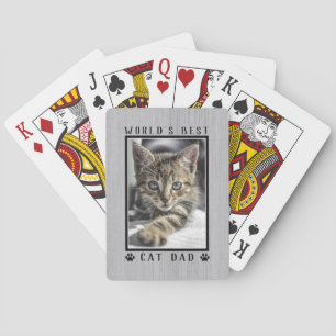 Baralho Melhor Pai de Gato do Mundo Impressões de Pata Fot