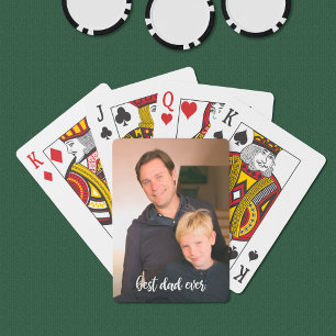 Baralho Melhor Pai Do Script De Fotos Personalizadas Do Wh