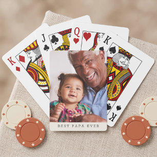 Baralho Melhor Papai de Todos Personalizado Foto Simples A