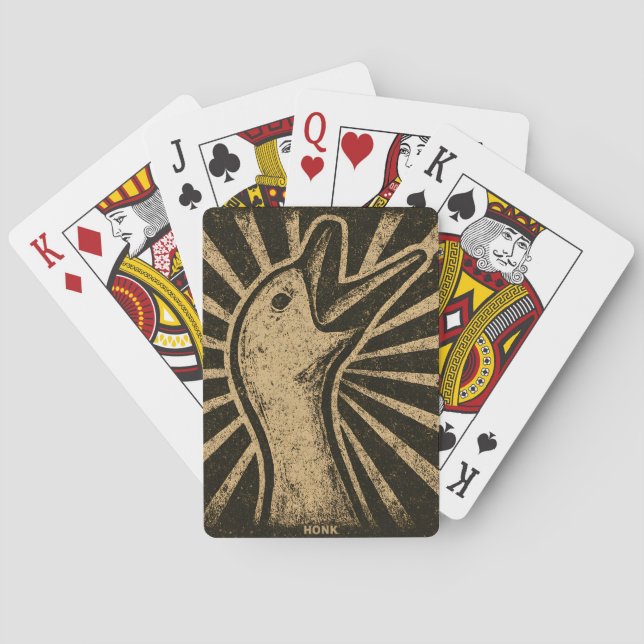 Baralho Meme Galinha do Pato Engraçado Honk Goose (Verso)