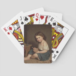 Baralho Menina Bonita Comendo Café Da Manhã (Vintage Art)