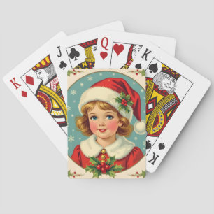 Baralho Menina bonita de Natal vitoriana aconchegante