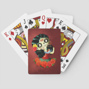 Baralho Menina de Catrina do mexicano de Diâmetro de Los