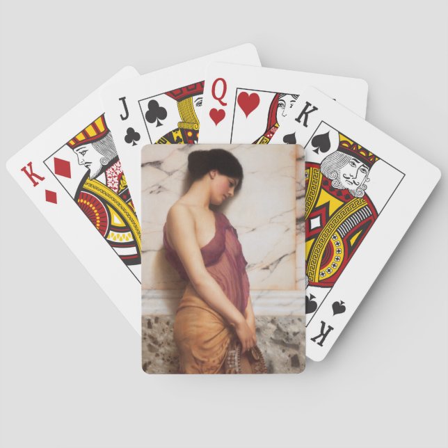 Baralho Menina do pandeiro por John William Godward (Verso)