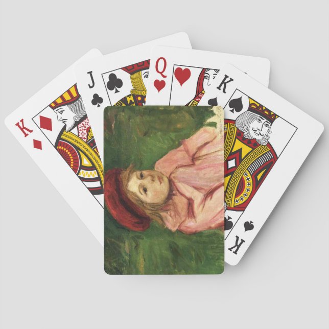 Baralho Menina em um Berete Vermelho (Verso)