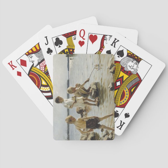 Baralho Meninos tocando na praia (por Albert Edelsense) (Verso)