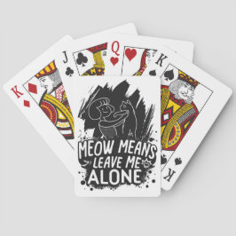 Baralho Meow Significa Me Deixar Sozinha Engraçado Citação
