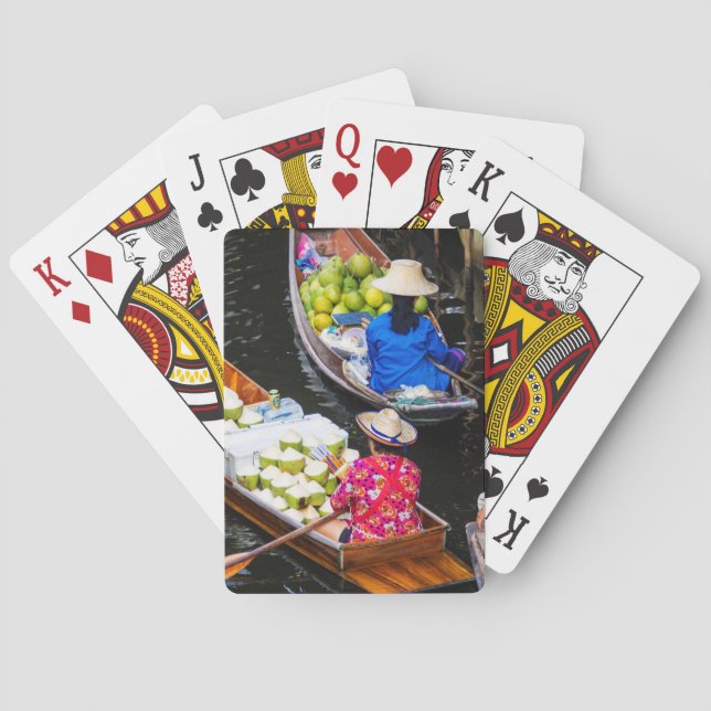 Baralho Mercado flutuante em Bangkok (Verso)