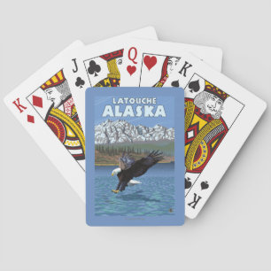 Baralho Mergulho da águia americana - Latouche, Alaska