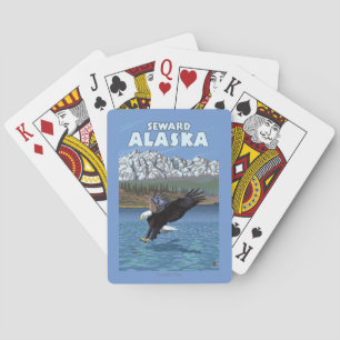 Baralho Mergulho da águia americana - Seward, Alaska