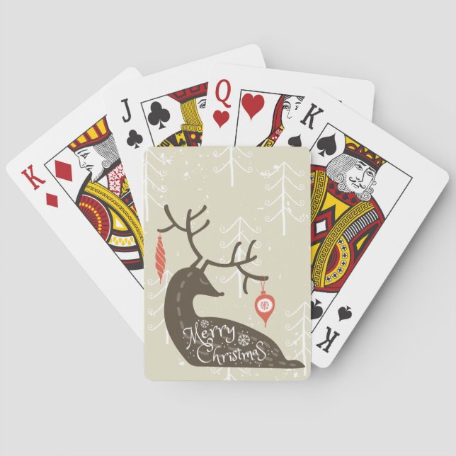Baralho Merry Christmas Reindeer Cozy (Verso)