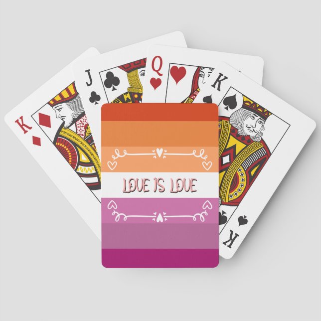 Baralho Mês do Orgulho de Amor é Amor Cartas Clássicas de  (Verso)
