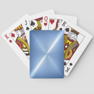 Baralho Metal brilhante inoxidável da platina azul