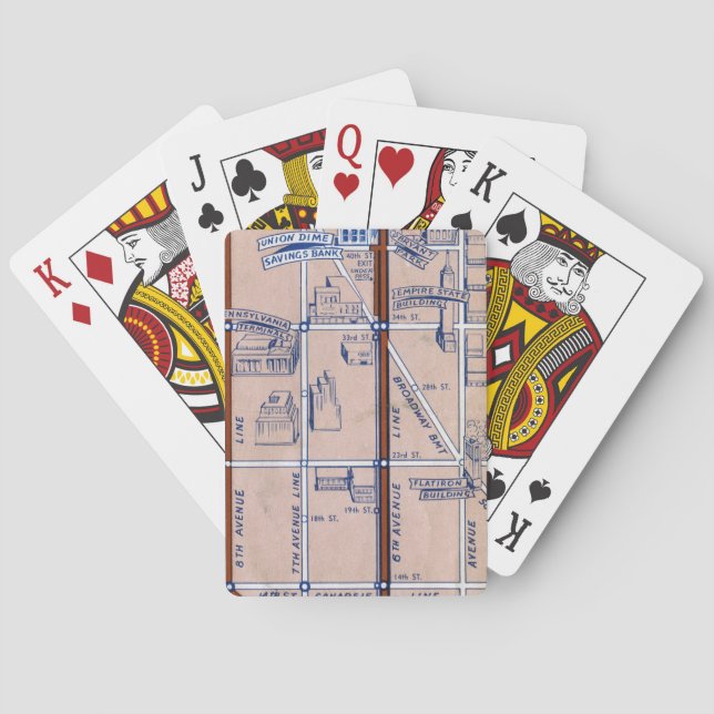 BARALHO METRO MAPA DE NEW YORK, 1940 2 (Verso)