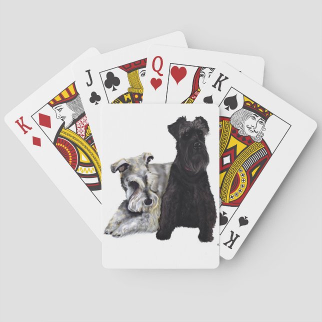 Baralho Mini cartões do Schnauzer (Verso)