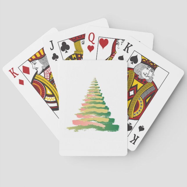 Baralho Minimalist Brushstroke Christmas Tree (Verso)