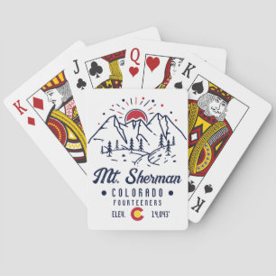 Baralho Minimalista do Monte Sherman Colorado 14ers Mounta