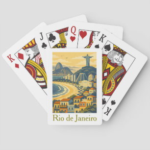 Baralho Minimalista Moderno Viagem ao Rio de Janeiro Brasi