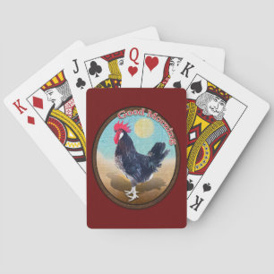 Baralho Minorca Rooster Boa Manhã Vintage Oval