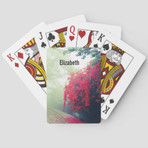 Baralho Misty Railroad Tracks Foto Cênica