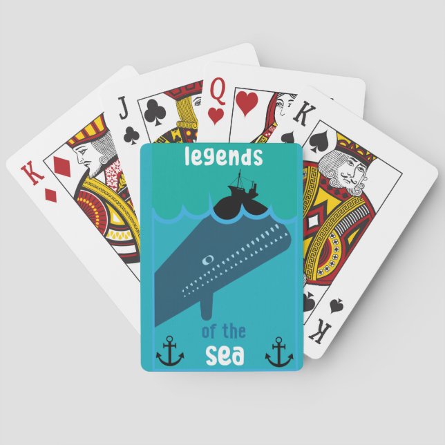 Baralho Moby Dick Sea Fantasy | Funny Ocean And Sea Servin (Verso)