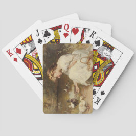 Baralho Moça alimentando patos (por Frederick Morgan)