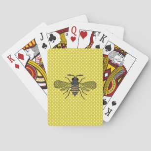 Baralho Modelo de Polkadot Amarelo da BEE Trendy Dom Decor