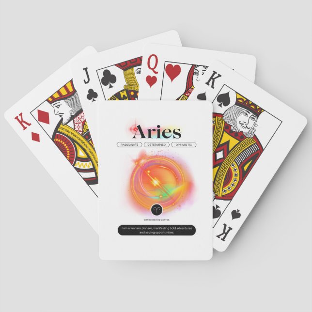 Baralho Moderno - Sinal Zodiac - Cota ARIES | Elemento Fog (Verso)