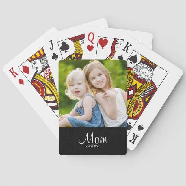 Baralho Mom Established Black White Script Photo (Verso)