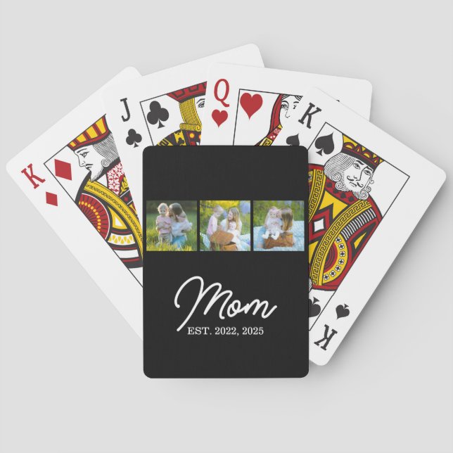 Baralho Mom Established Modern Script Black 3 Photo (Verso)