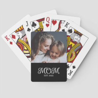 Baralho Mom Established Script Black Photo Poker Cards