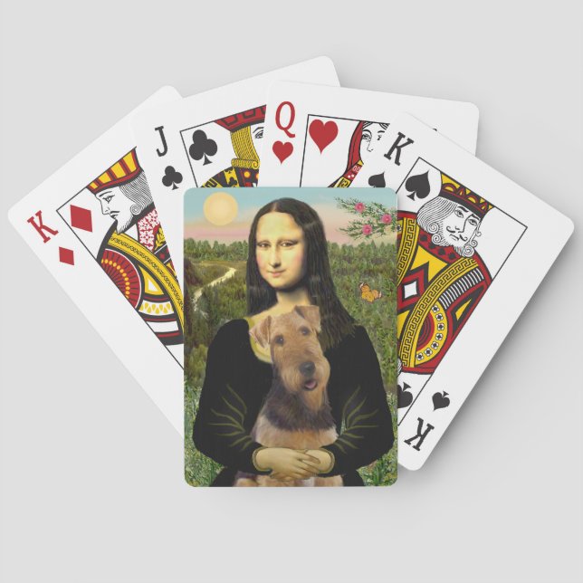 Baralho Mona Lisa e seu Airedale (#1) (Verso)