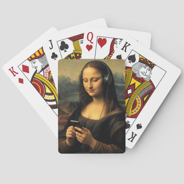 Baralho Mona Lisa Moderna com Smartphone (Verso)