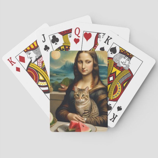 Baralho Mona Lisa & seu gato  -  Vibrações de verão \ (Verso)