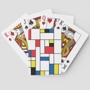 Baralho Mondrian jogando cartas.