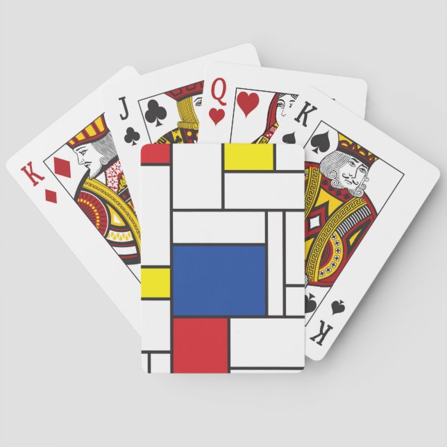 Baralho Mondrian Minimalist Geométrico De Stijl Modern Art (Verso)