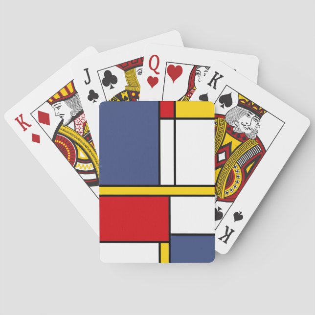 Baralho Mondrian Style Modern Abstrato Art Design (Verso)