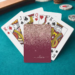Baralho Monograma Brilhante de Lâmpada Cor-de-Lobra Dourad<br><div class="desc">Cartões de Reprodução do Nome do Monograma do Script Glitter Glitter Brilhante e Rosa Brilhante Dourado rosa. Isto faz o doce e perfeito aniversário de 16 anos,  casamento,  chá de panela,  aniversário,  chá de fraldas ou festa de solteira presente para alguém que ama luxo de luxo e estilos quíticos.</div>