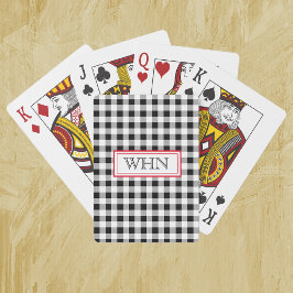 Baralho Monograma Buffalo Check, Red Accent Decl of
