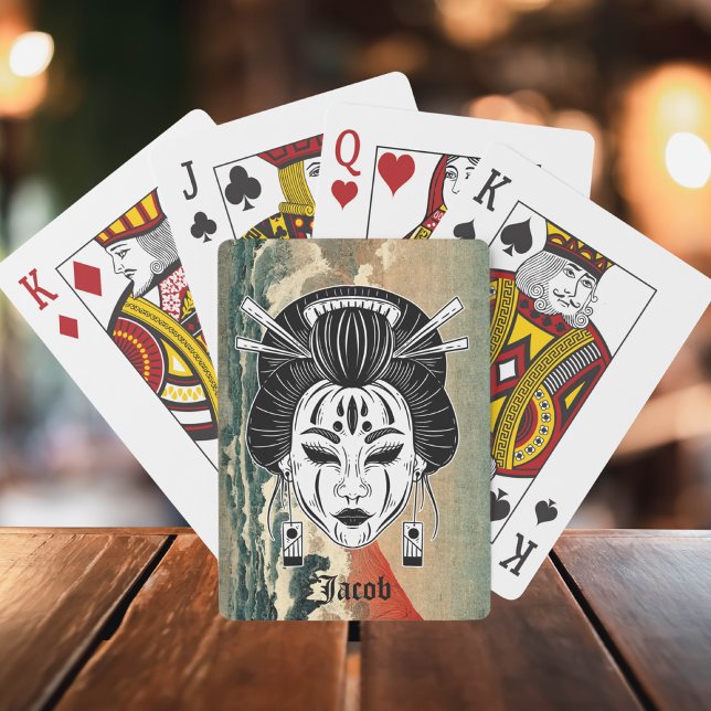 Baralho Monograma da versão retro-seawave do estilo japonê (Criador carregado)