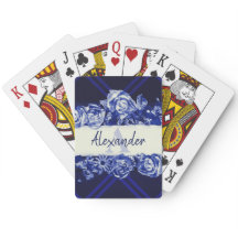 Monograma de Na moda de Rosas de Marinho de Nome P