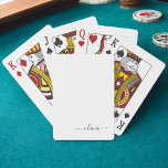 Baralho Monograma de Nome Feminino em Letra Moderna Preta<br><div class="desc">Cartas de Baralho com Monograma de Nome em Script Simples Preto e Branco. Isso torna o presente perfeito para aniversário de 16 anos,  casamento,  chá de noiva,  aniversário de casamento,  chá de bebê ou festa de despedida de solteira para alguém que ama luxo e estilos chiques.</div>